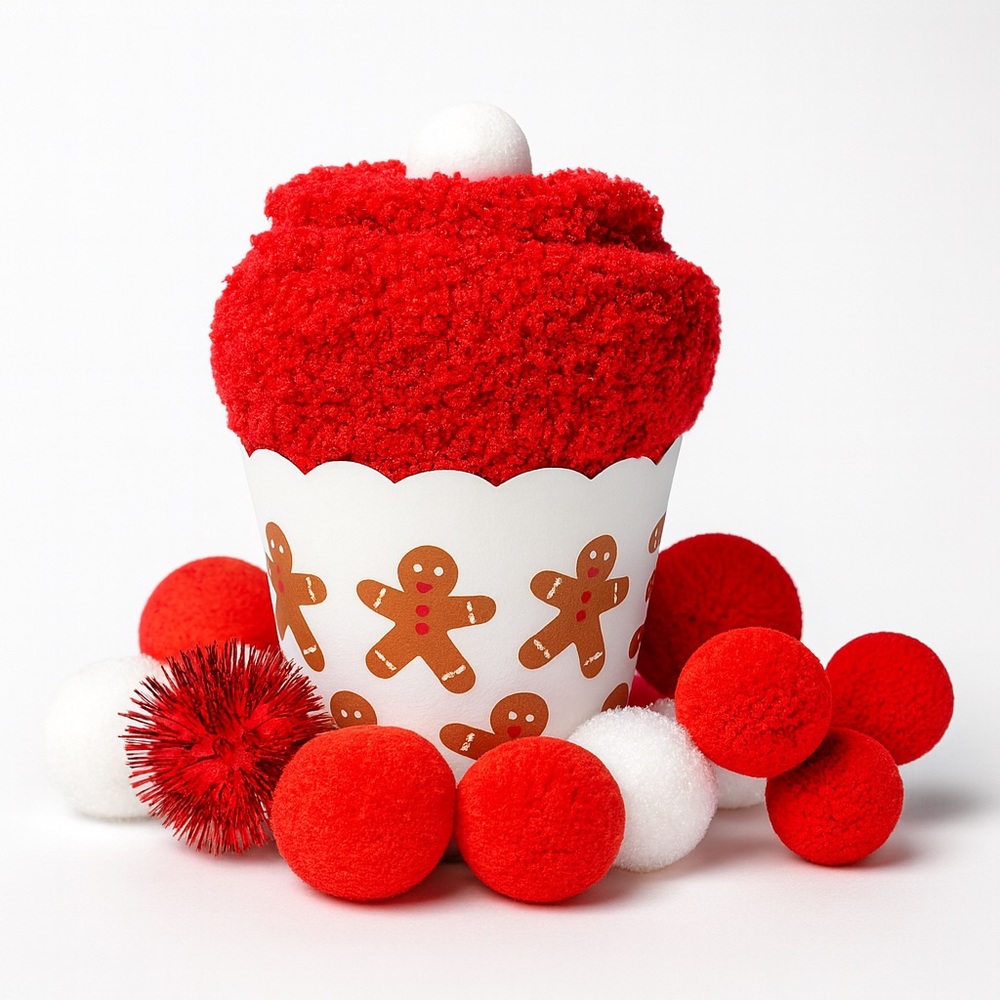 Cupcake Socks Fuzzy Socks Gift Get Well Socks